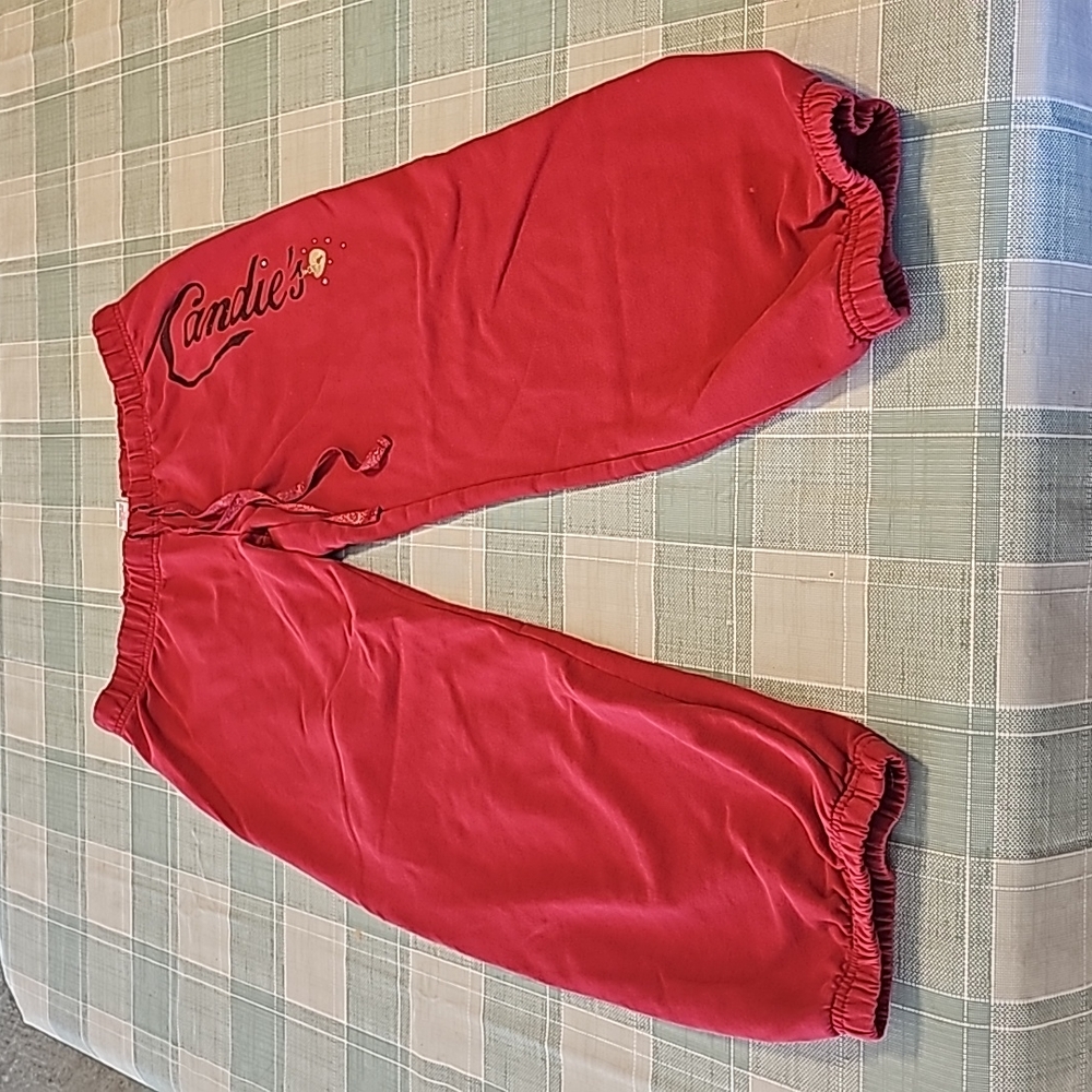 Candies red capri joggers junior's medium